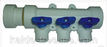 Коллектор полипропиленовый Kalde на 3 выхода BLUE & rRED Харьков - изображение 1