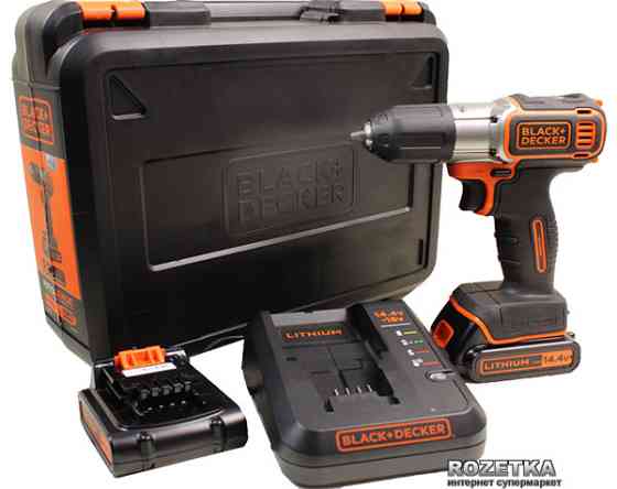 Аккумуляторная дрель шуруповерт Black+Decker ASD14KB Коломия