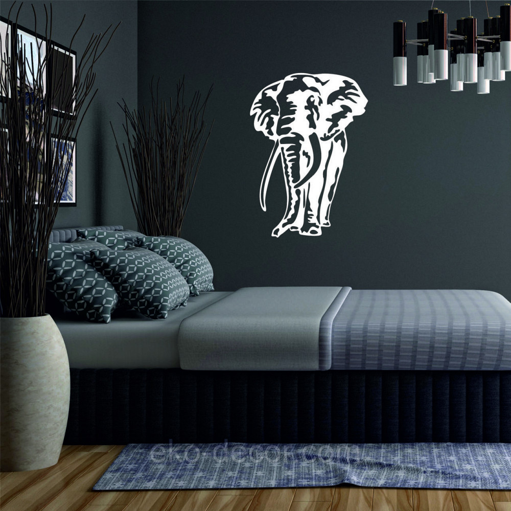 Декоративне настінне Панно «Слон», Декор на стіну 90*64 см, Білий Київ - фото 3