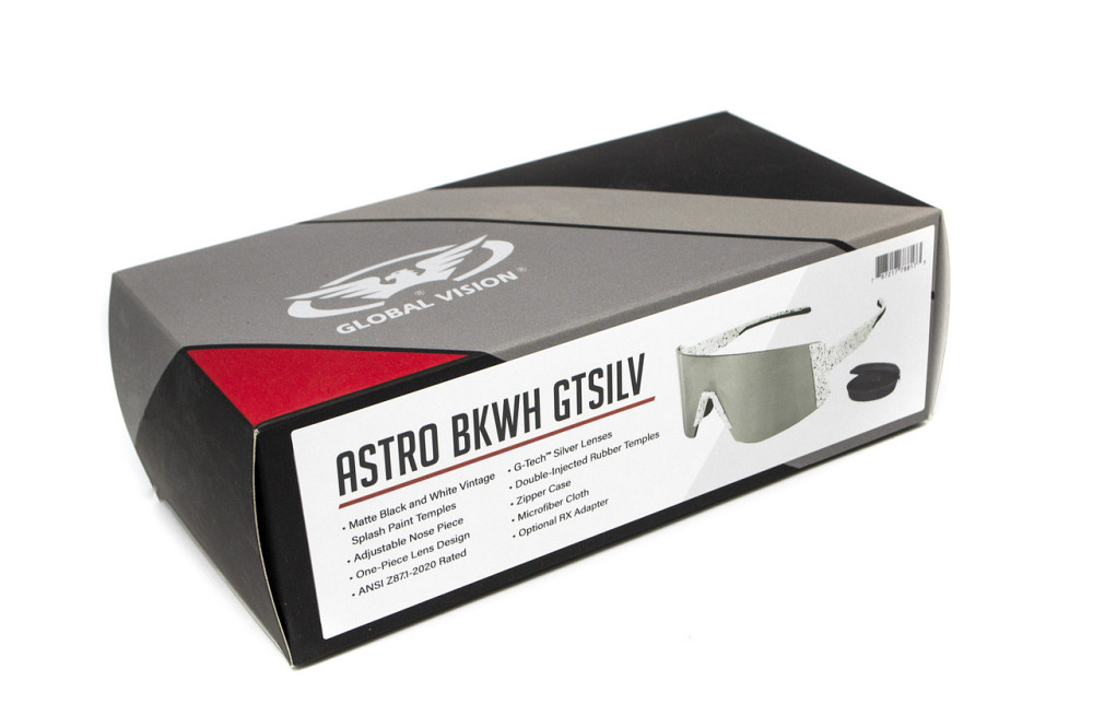 Окуляри захисні Global Vision Astro White (G-Tech™ silver), дзеркальні сірі в білій оправі (з можливістю установки діоптрійної Запорожье - изображение 9