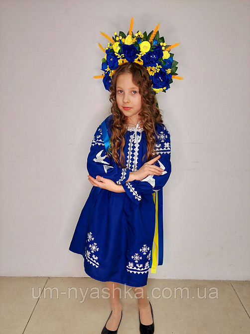 Віночок ободок з квітами "Сценічний з колосками та стрічками" Кривий Ріг - фото 3