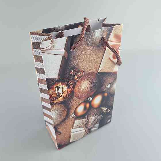 Пакеты новогодние ,бумажные ,подарочные , Малый 11/18/5 -002 (12 шт) Харьков