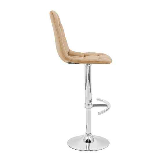 Стілець крісло барний м'який SplitDesign U Jasmine 24 Piastra Хром LT Бежевий Київ