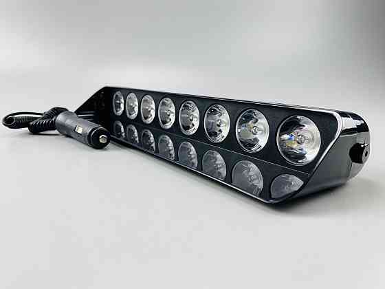 Майка проблискова (стробоскоп) 9-80 V 8 led діодів синя + червона спалах під скло та кабель Мукачево