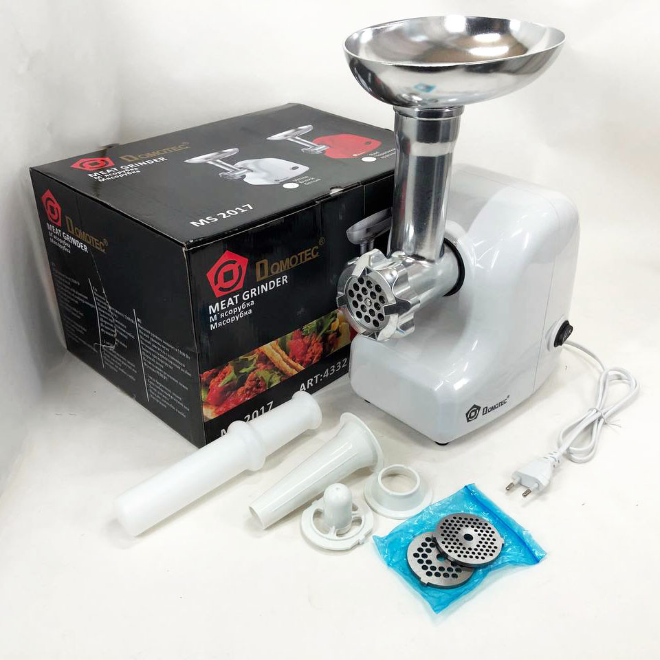 Потужна м'ясорубка електрична для дому Domotec, Електрична м'ясорубка багатофункціональна 2 швидкості OC-34 Львів - фото 2