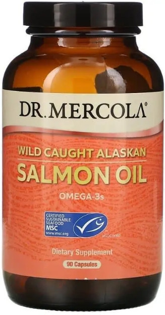 Аляскинский риб'ячий жир Dr. Mercola Salmon Oil 90 капс Київ - фото 1