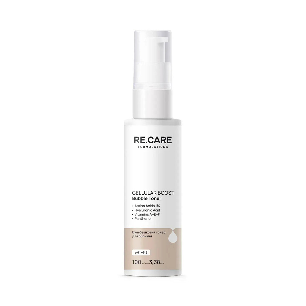 Бульбашковий тонер для обличчя Cellular Boost Bubble Toner RE.CARE 100 мл Київ - фото 3