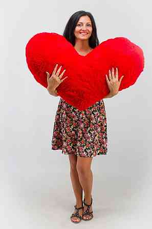 Плюшева іграшка-подушка «Серце» 100 см, м'яка іграшка. Тернопіль