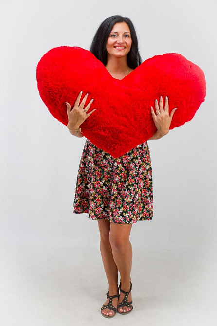 Плюшева іграшка-подушка «Серце» 100 см, м'яка іграшка. Тернопіль - фото 1