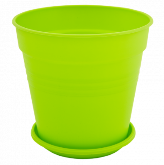 Вазон Глорія з підставкою 23,1*22,1см світло-зелений Алеана Житомир - фото 1