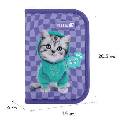 Пенал Kite 622-2 Studio Pets, 1 відділення, 2 відворот (SP25-622-2) Винница