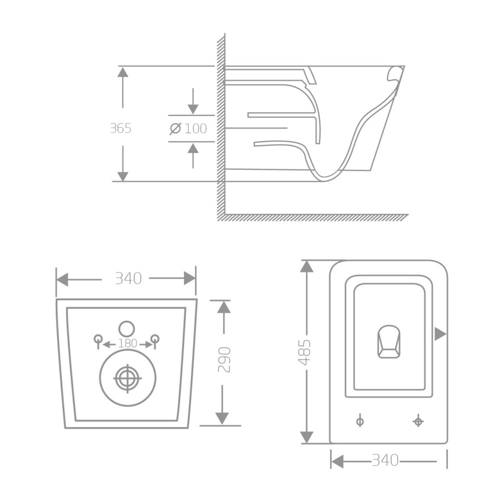 Унитаз подвесной Qtap Crow Ultra Quiet 485×340×290 мм, Matt Black, с сиденьем Slim Duroplast/ Soft-close/ Quick Release Киев - изображение 2