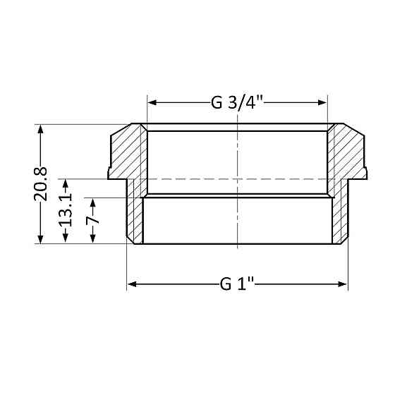 Футорка Thermo Alliance Standart 1"х3/4" НВ SD4232520 Київ