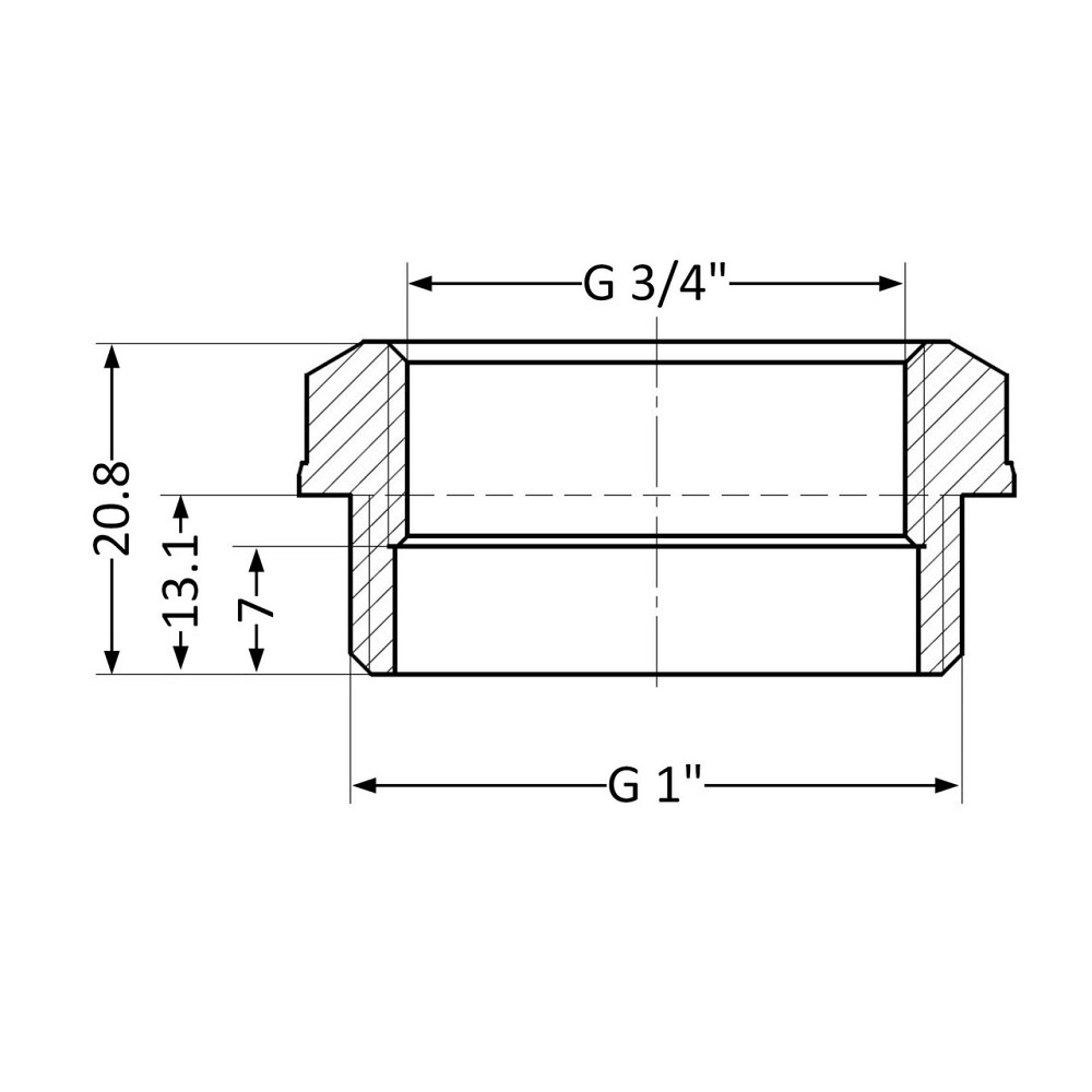 Футорка Thermo Alliance Standart 1"х3/4" НВ SD4232520 Київ - фото 2