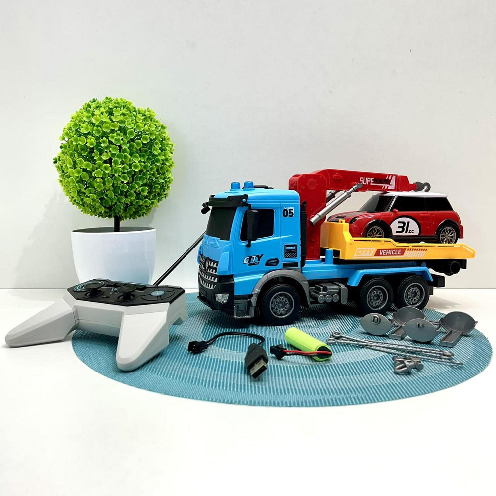 Машина Екскаватор на радіокеруванні масштаб 1:14 30 см Блакитна з червоним (YJ-118-3-5) Чернігів - фото 8