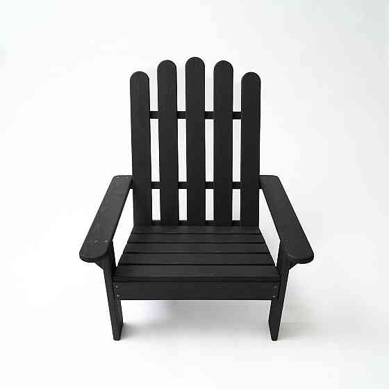 Кресло дачное деревянное складное шезлонг для зоны отдыха дома, дачи, сада, веранды из сосны, цвет черное Каменец-Подольский