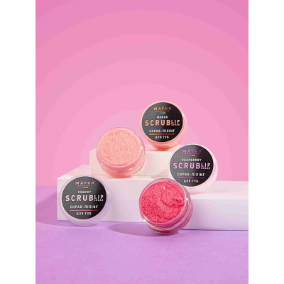 Скраб для губ Mayur Raspberry Lip Sugar Scrub Малинове праліне 15 г (4820230953237) Вінниця - фото 3