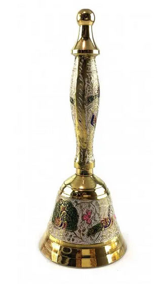 Колокольчик с ручкой из бронзы с рисуноком Киев - изображение 1