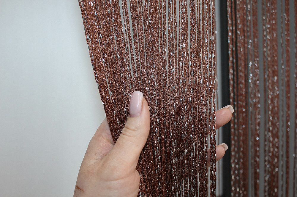 Штори-нитки "Кісея" з люрексом Коричневий 300х300см 1 шт (61-001) Київ - фото 6