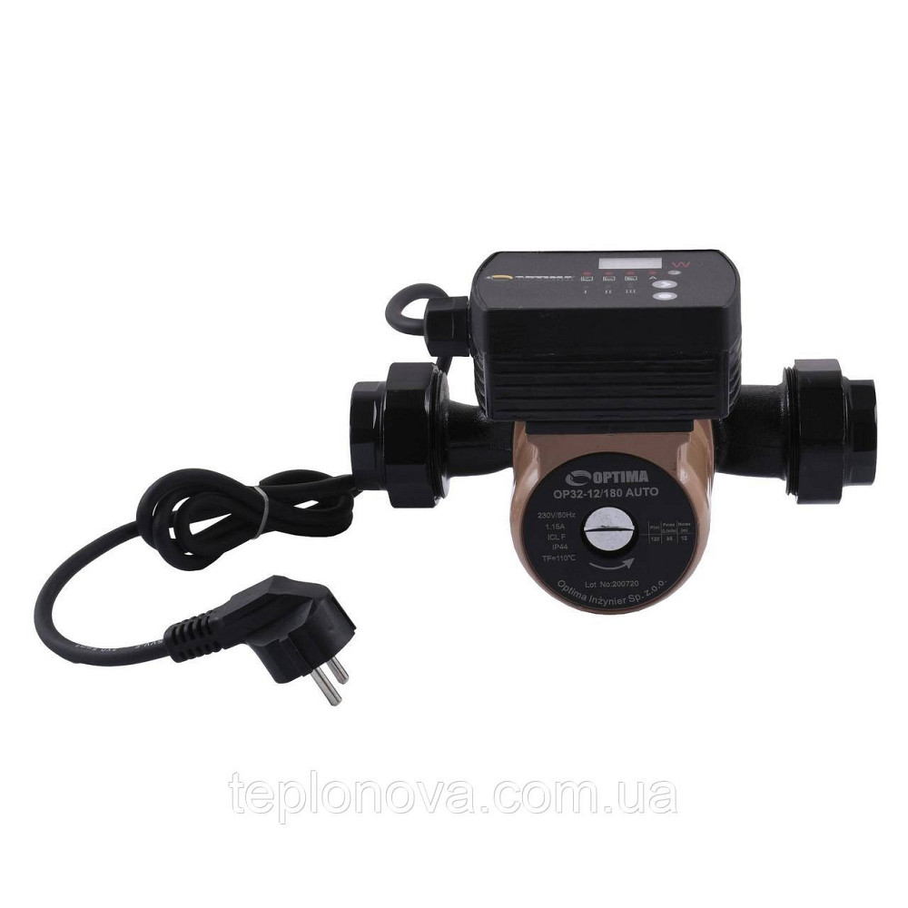 Насос циркуляційний енергоощадний Optima OP32-12AUTO 180 мм + гайки Чернівці - фото 1
