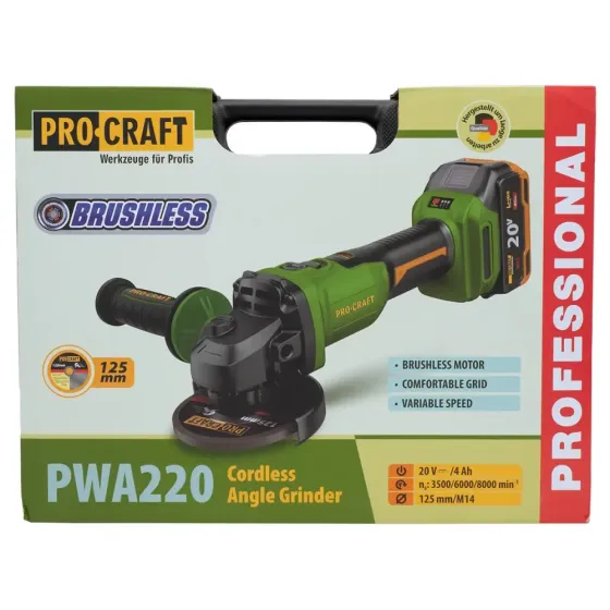 Болгарка аккумуляторная Procraft PWA220 (1 акб 4 Ач) Коломыя
