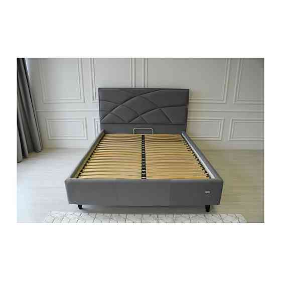 Ліжко NettaDesign Comfort з нішею для білизни на ніжках 160x200 сірий Київ