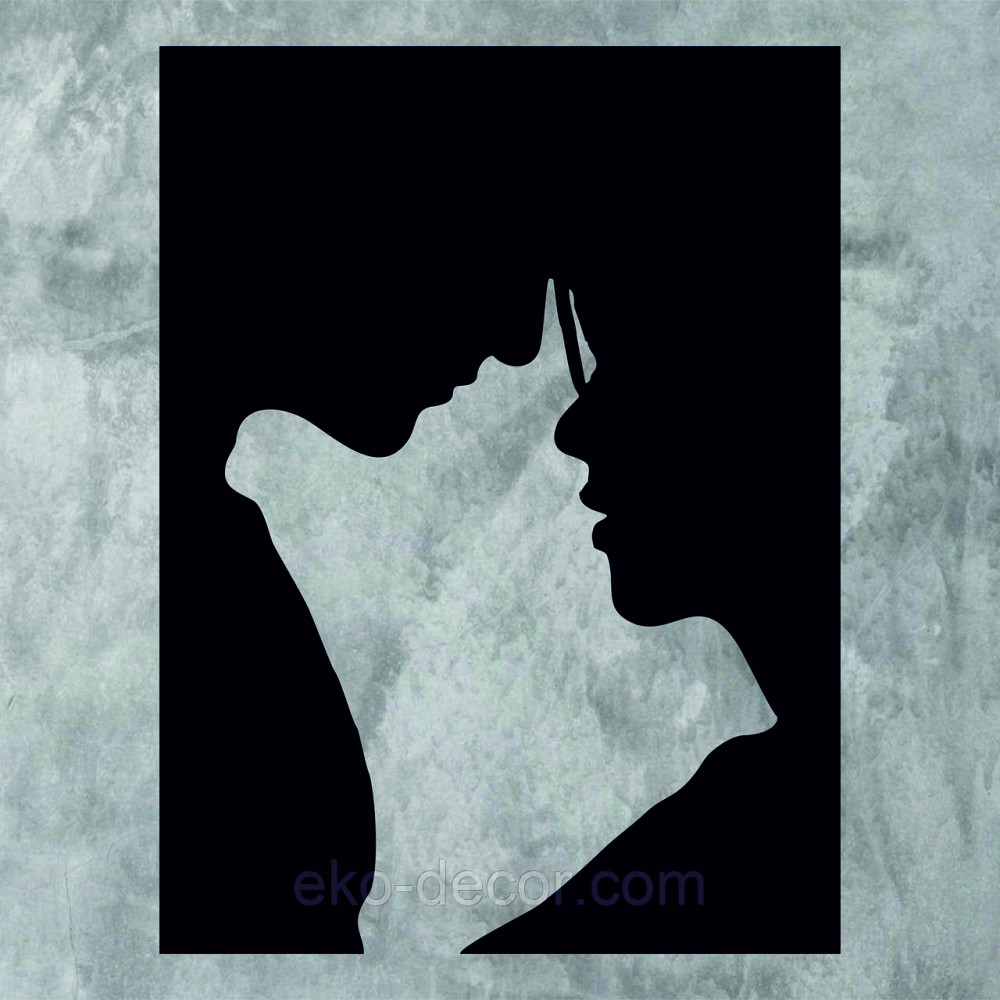 Декоративне настінне 3D Панно «Силует пари», Декор на стіну з об'ємом 110*82 см, Чорний Київ - фото 8