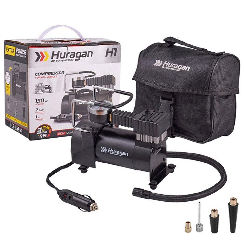 Компрессор автомобильный Huragan 12В, 7 Атм, 35 л/мин H0100 Киев - изображение 1