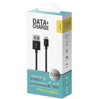 Дата кабель USB 2.0 AM to Type-C 0.2m black Piko (1283126493843) Винница