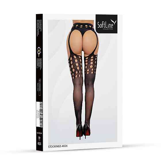 Панчохи - Stockings 4024, black - One Size Sex Aura Київ