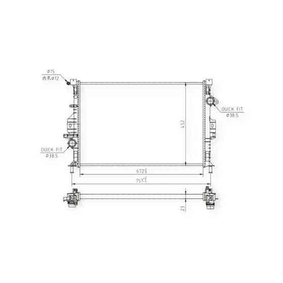 Радиатор двигателя Ford FocusIII, Galaxy, Mondeo 1.6-2.3 05- 376197 охлаждения Мукачево