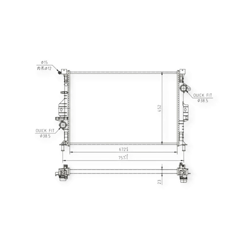 Радиатор двигателя Ford FocusIII, Galaxy, Mondeo 1.6-2.3 05- 376197 охлаждения Мукачево - изображение 1