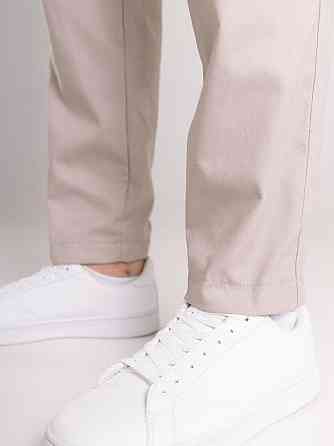 Мужские бежевые брюки демисезонные котоновые прямого кроя Pobedov Step Киев