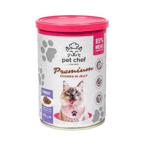 Влажный корм для кошек Pet Chef с Индейкой 415 г Киев