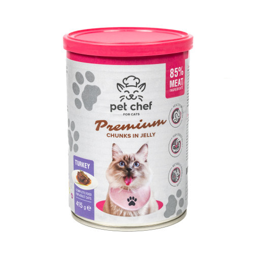 Влажный корм для кошек Pet Chef с Индейкой 415 г Киев - изображение 1