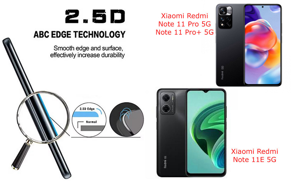 Защитное стекло ArmorGlass для Xiaomi Redmi Note 11 Pro 5G, Note 11 Pro+ 5G, Note 11E 5G – устойчивое к Киев - изображение 2
