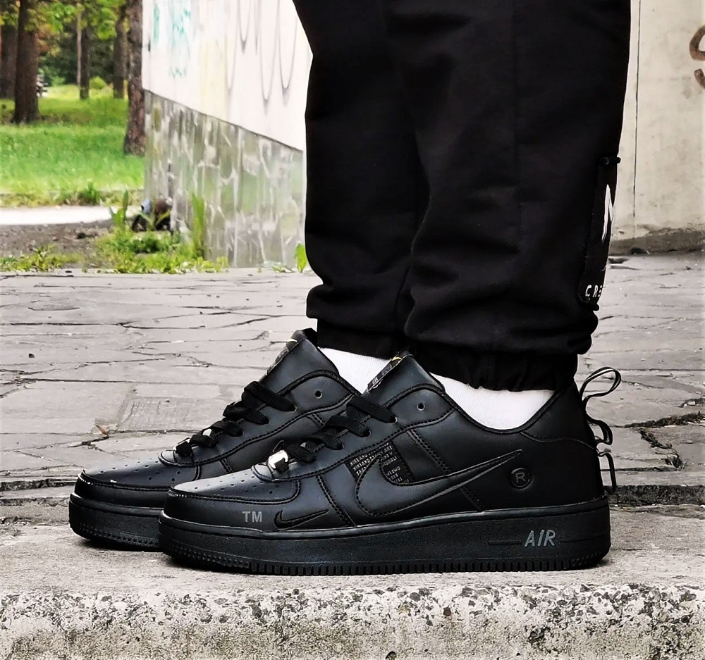 Термо Кросівки Nike Чорні Чоловічі Шкіряні Найк Форси Єврозима (розміри: 41,42,43,44,45) Відео Огляд Дніпро - фото 10