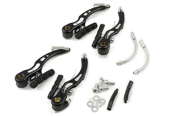 Гальмо велосипеда V-brake (чорне) (комплект, перед + зад) Мукачево