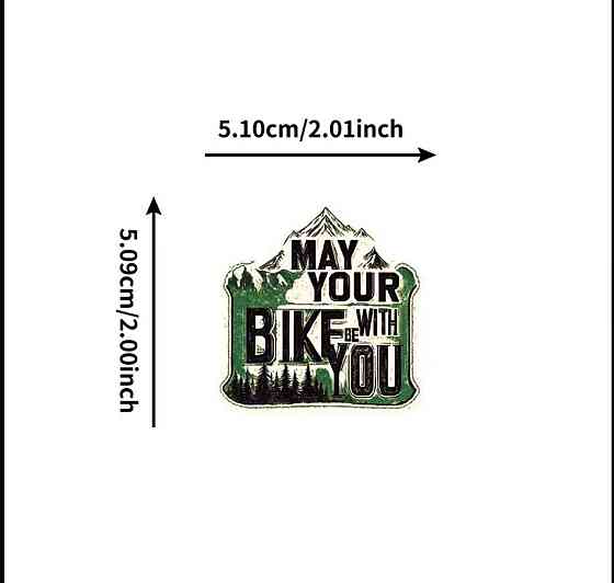 Набір вінілових наліпок з велосипедною тематикою – 50 шт Київ