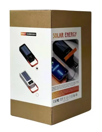 Зовнішній акумулятор (power bank) 80000мАг 8Вт Solar для зарядки пристроїв, з сонячною батареєю Київ