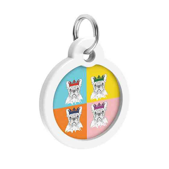 Адресник для собак и кошек металлический WAUDOG Smart ID с QR паспортом, рисунок 