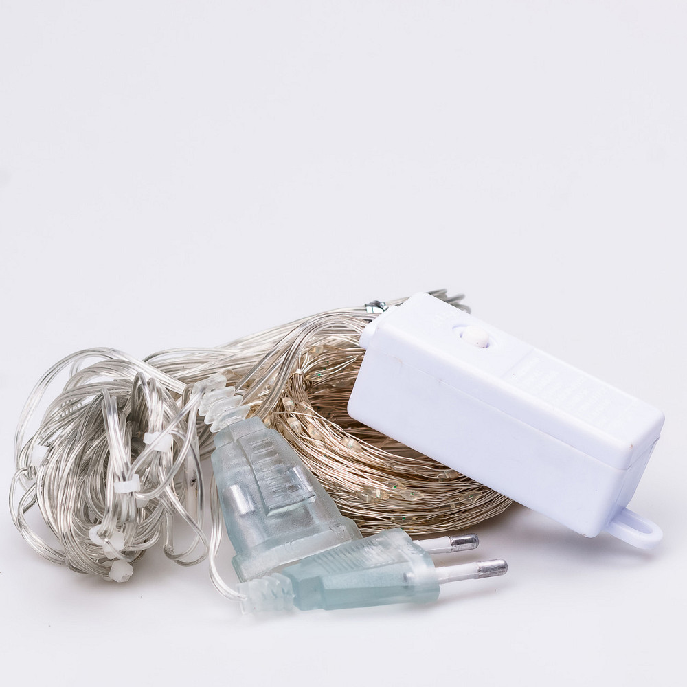 Гірлянда штора світлодіодна GarlandoPro 200LED Роса 3х3м 8 режимів 10 ниток гірлянда роса на ялинці 173305ML Коломия - фото 8