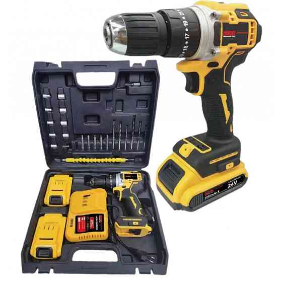 Профессиональная электрическая отвертка, Шуруповерт с битами и сверлами, Шуруповерт с кейсом DX-39 Львов