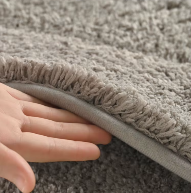 Коврик для ванной и душа коврик с накладкой для ног в ванную комнату,флисовый,атискользящий 50х80 см,серый Каменец-Подольский - изображение 6