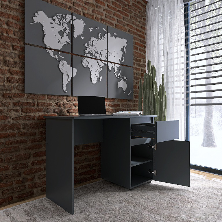 Компьютерный стол Эверест СЛ-1 Лайт 110х55х77 см Графит (DTM-4909) Львов - изображение 5