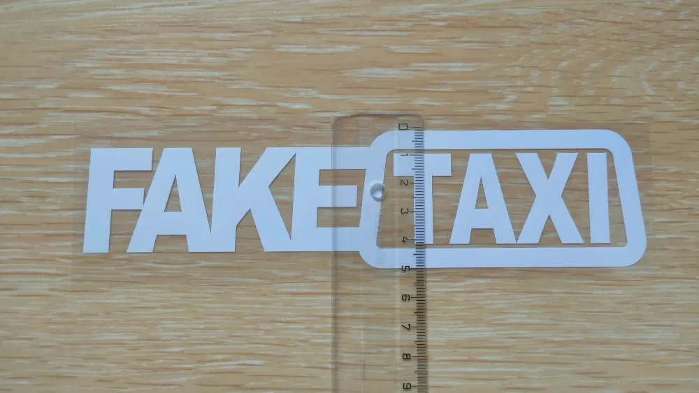 Наклейка на авто FakeTaxi Белая Киев - изображение 6