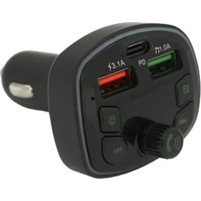 FM модулятор Voltronic Q7 з еквалайзером, 3.1A, PD18W, USB, TF (FM-Q7EQ) Вінниця - фото 1