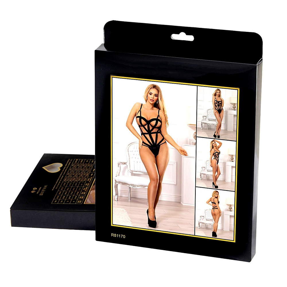 Боді відкрите Star Night чорне, XS-S Sex Aura Київ - фото 8