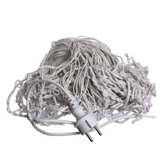 Гірлянда бахрома 25 м з LED, білий провід, мультиколор Київ