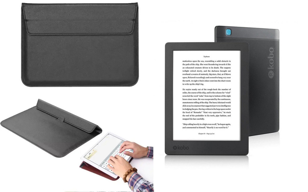 Чохол-конверт VitoCase для Kobo Aura Edition 2, з функцією підставки для книги Чорний Київ - фото 1